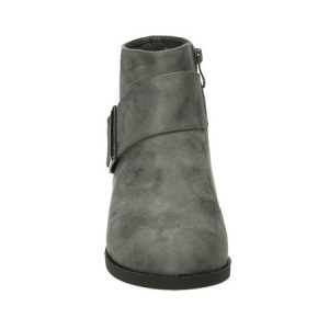 Grå støvle - Kort grå støvle med - ShoeFactory.dk