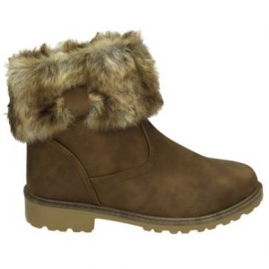 Khaki støvle – Khaki vinterstøvle med pels ShoeFactory.dk