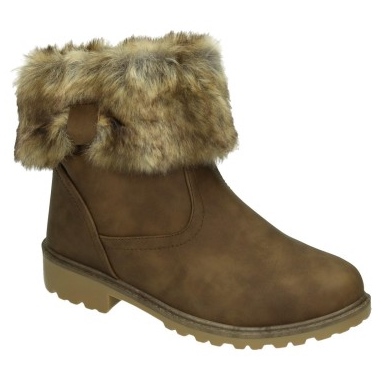 Khaki støvle – Khaki vinterstøvle med pels ShoeFactory.dk